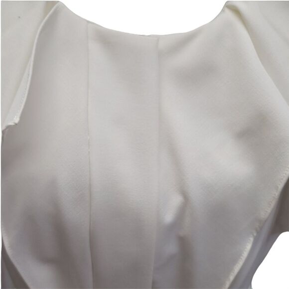 Ark & Co Classy Off-White Fully Lined Belted Dress - Picture 12 of 12